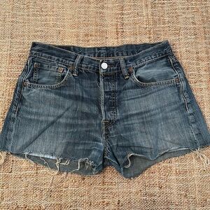 Levi's Premium 501 Original Women's Denim Cut Off Shorts size 30